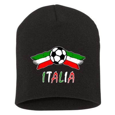 Italy Soccer Flag Italia Champs Short Acrylic Beanie