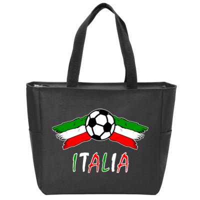 Italy Soccer Flag Italia Champs Zip Tote Bag