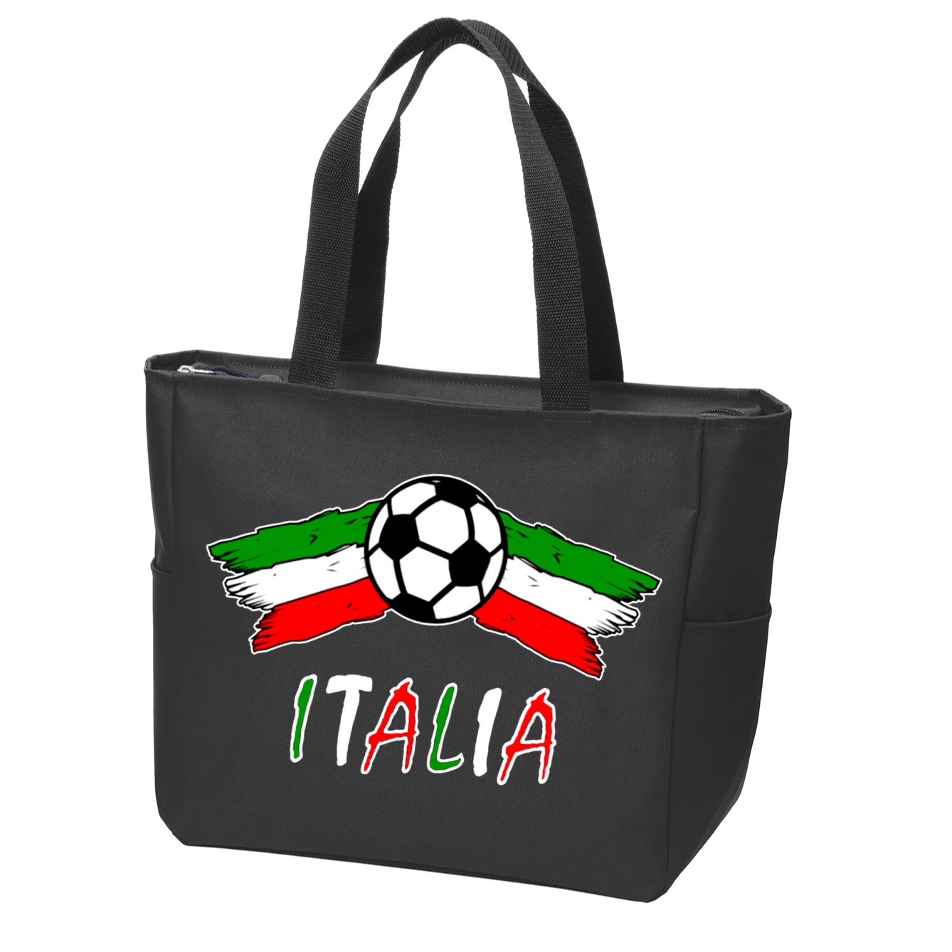 Italy Soccer Flag Italia Champs Zip Tote Bag