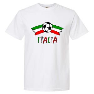 Italy Soccer Flag Italia Champs Garment-Dyed Heavyweight T-Shirt