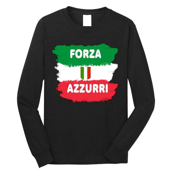 Italy Soccer Football Azzurri Forza Italia Long Sleeve Shirt