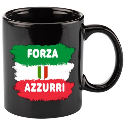 Italy Soccer Football Azzurri Forza Italia 11oz C Handle Ceramic Mug
