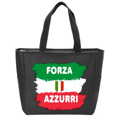 Italy Soccer Football Azzurri Forza Italia Zip Tote Bag