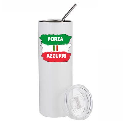 Italy Soccer Football Azzurri Forza Italia Stainless Steel Tumbler