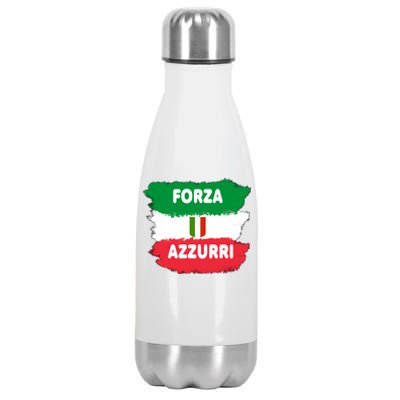 Italy Soccer Football Azzurri Forza Italia Stainless Steel Insulated Water Bottle