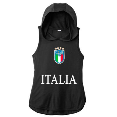 Italy Soccer Jersey Euros Italia Ladies PosiCharge Tri-Blend Wicking Draft Hoodie Tank