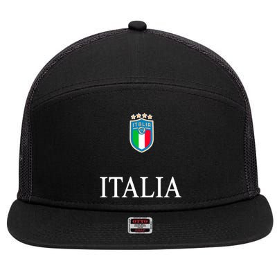 Italy Soccer Jersey Euros Italia 7 Panel Mesh Trucker Snapback Hat