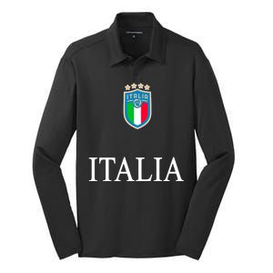 Italy Soccer Jersey Euros Italia Silk Touch Performance Long Sleeve Polo