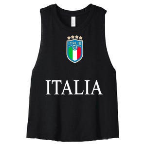 Italy Soccer Jersey Euros Italia Women's Racerback Cropped Tank