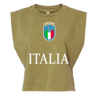 Italy Soccer Jersey Euros Italia Garment-Dyed Women's Muscle Tee