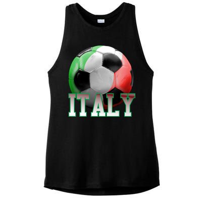 Italy Soccer Logo Ladies PosiCharge Tri-Blend Wicking Tank