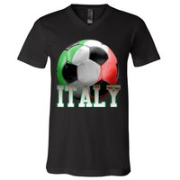 Italy Soccer Logo V-Neck T-Shirt