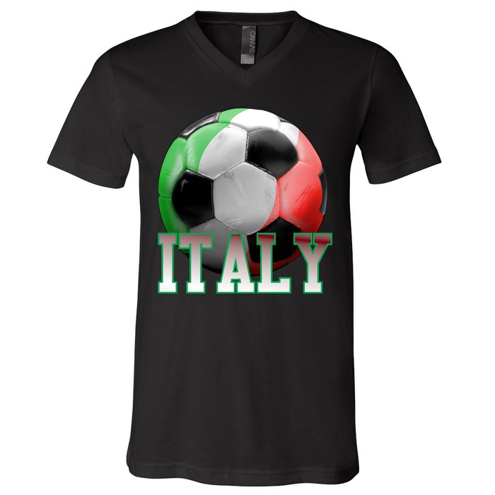 Italy Soccer Logo V-Neck T-Shirt