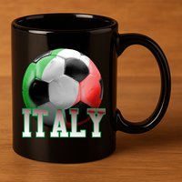 Italy Soccer Logo 11oz C Handle Ceramic Mug