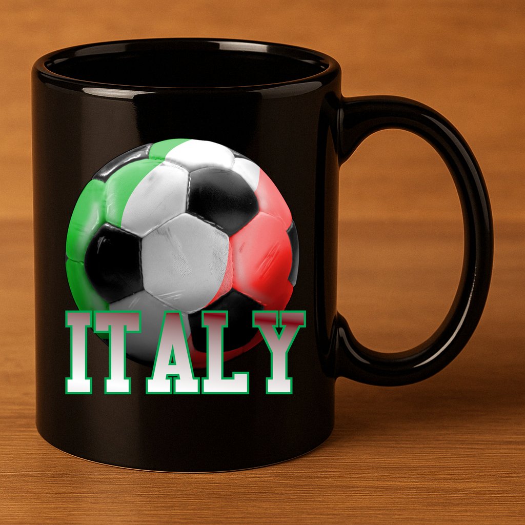Italy Soccer Logo 11oz C Handle Ceramic Mug
