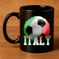 Italy Soccer Logo 11oz C Handle Ceramic Mug