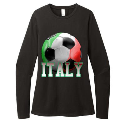 Italy Soccer Logo Womens CVC Long Sleeve Shirt