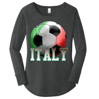 Italy Soccer Logo Women's Perfect Tri Tunic Long Sleeve Shirt