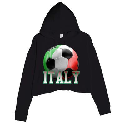 Italy Soccer Logo Crop Fleece Hoodie