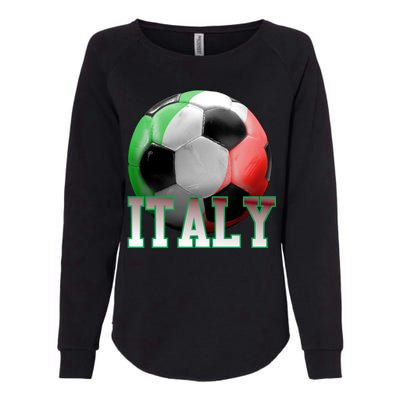 Italy Soccer Logo Womens California Wash Sweatshirt