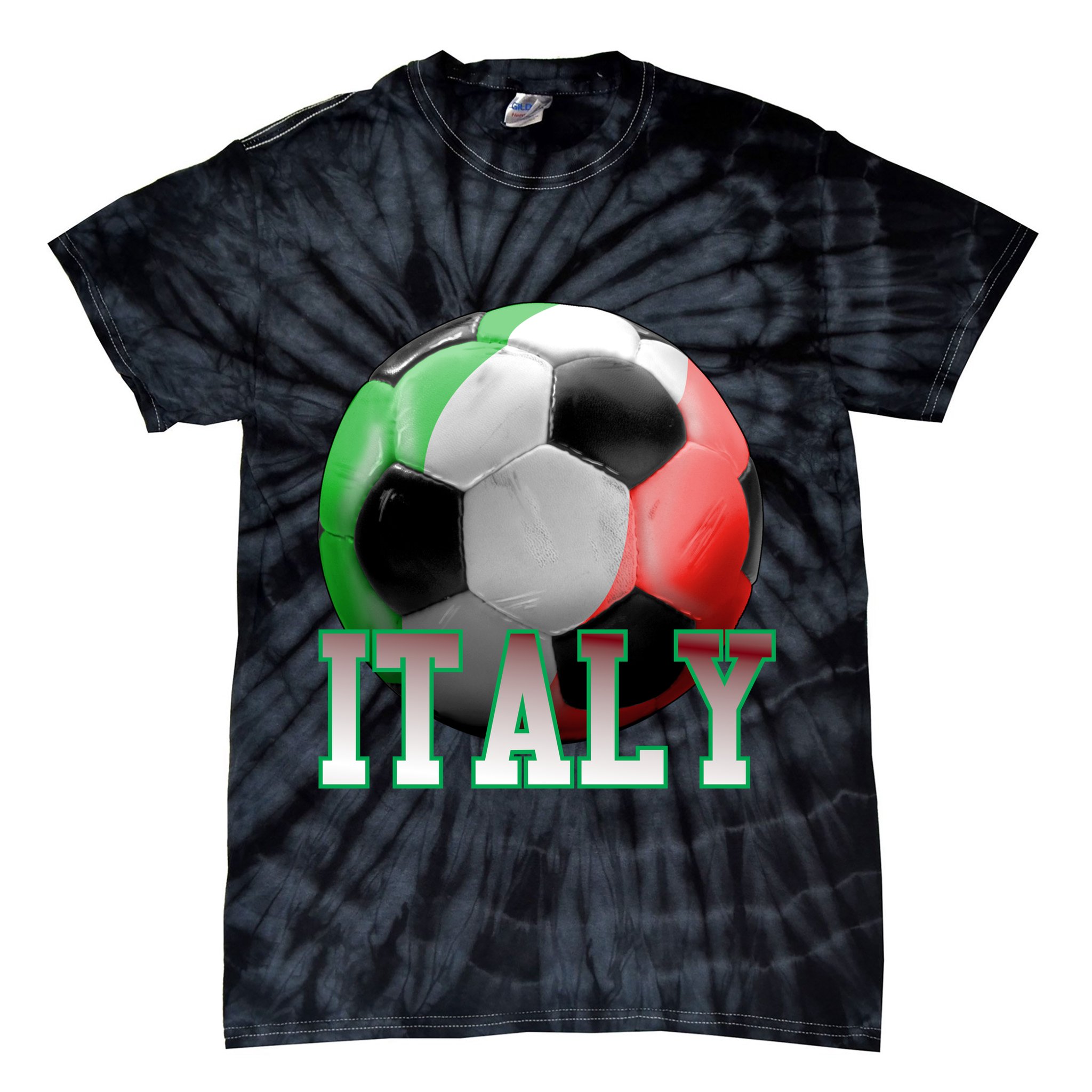 Italy Soccer Logo Tie-Dye T-Shirt