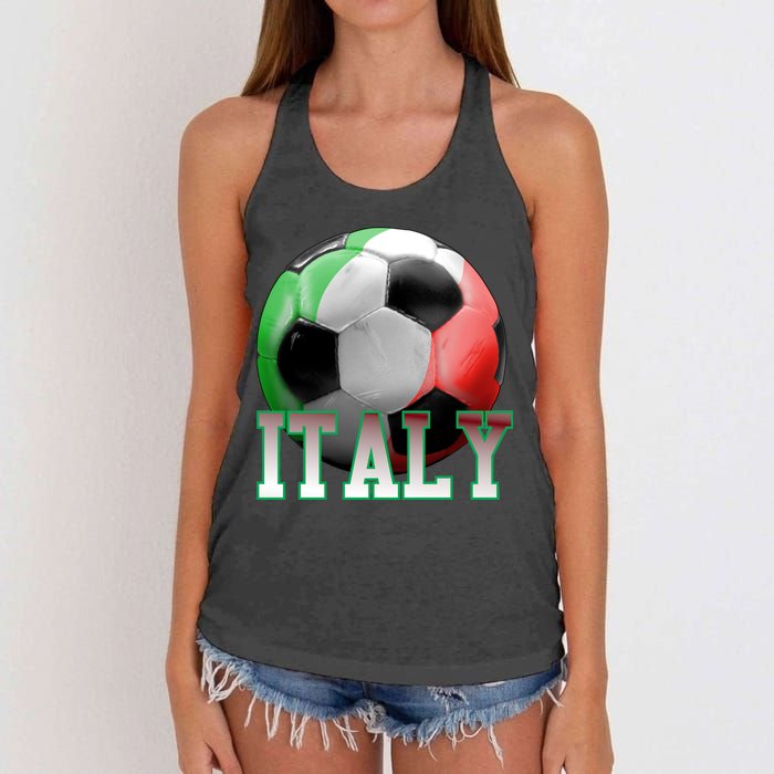 Italy Soccer Logo Women's Knotted Racerback Tank