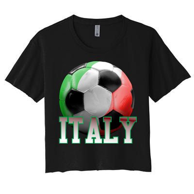 Italy Soccer Logo Women's Crop Top Tee