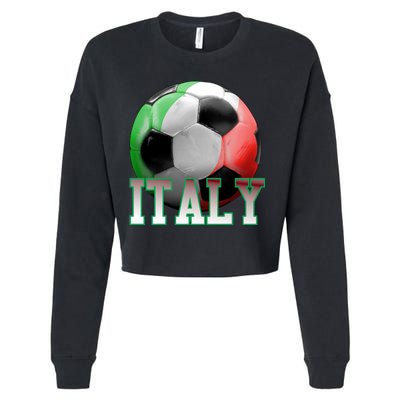 Italy Soccer Logo Cropped Pullover Crew