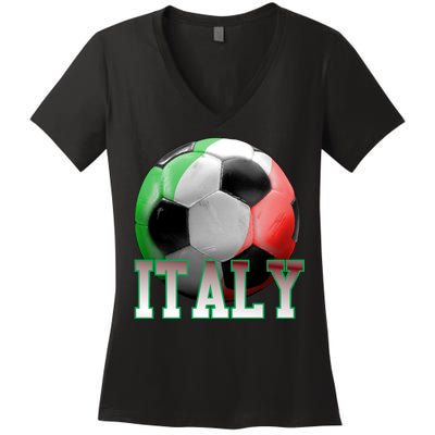 Italy Soccer Logo Women's V-Neck T-Shirt