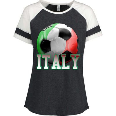 Italy Soccer Logo Enza Ladies Jersey Colorblock Tee