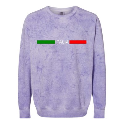 Italy Soccer Strip Logo Euro Italia Colorblast Crewneck Sweatshirt