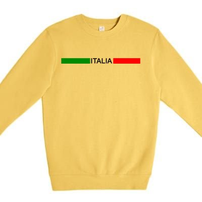 Italy Soccer Strip Logo Euro Italia Premium Crewneck Sweatshirt