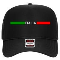 Italy Soccer Strip Logo Euro Italia High Crown Mesh Back Trucker Hat