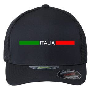 Italy Soccer Strip Logo Euro Italia Flexfit Unipanel Trucker Cap