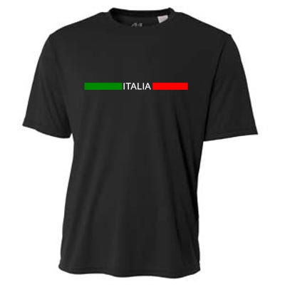 Italy Soccer Strip Logo Euro Italia Cooling Performance Crew T-Shirt