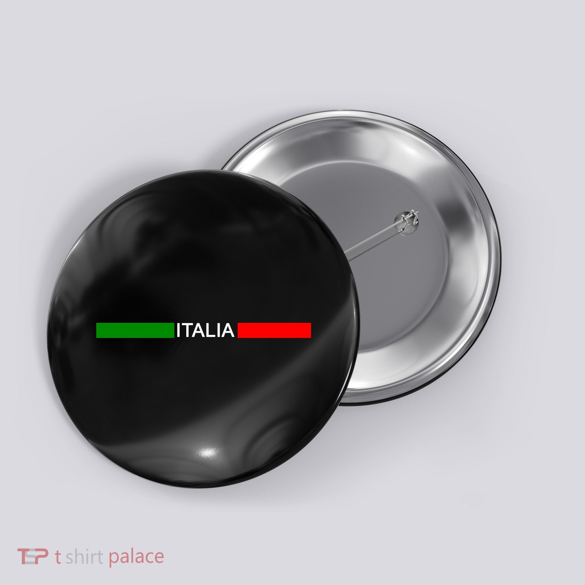 Italy Soccer Strip Logo Euro Italia Button