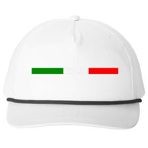 Italy Soccer Strip Logo Euro Italia Snapback Five-Panel Rope Hat