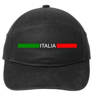 Italy Soccer Strip Logo Euro Italia 7-Panel Snapback Hat