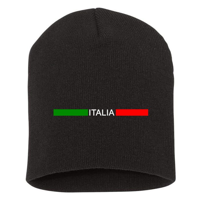 Italy Soccer Strip Logo Euro Italia Short Acrylic Beanie