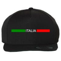 Italy Soccer Strip Logo Euro Italia Wool Snapback Cap