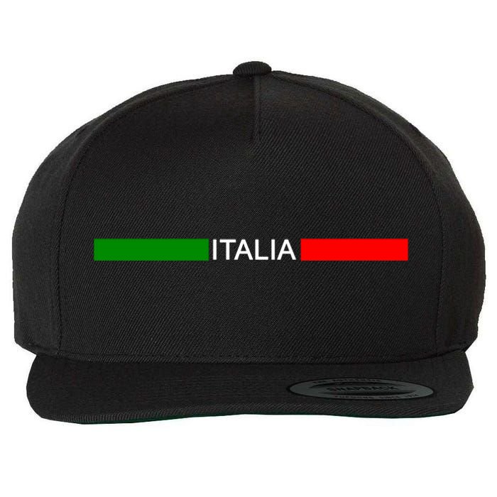 Italy Soccer Strip Logo Euro Italia Wool Snapback Cap