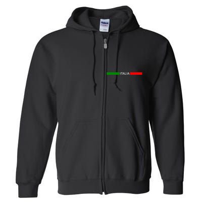 Italy Soccer Strip Logo Euro Italia Full Zip Hoodie