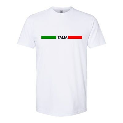 Italy Soccer Strip Logo Euro Italia Softstyle CVC T-Shirt