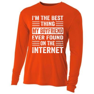 I'm The Best Thing My Friend Ever Found On The Internet Funny Gift Cooling Performance Long Sleeve Crew