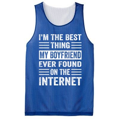 I'm The Best Thing My Friend Ever Found On The Internet Funny Gift Mesh Reversible Basketball Jersey Tank