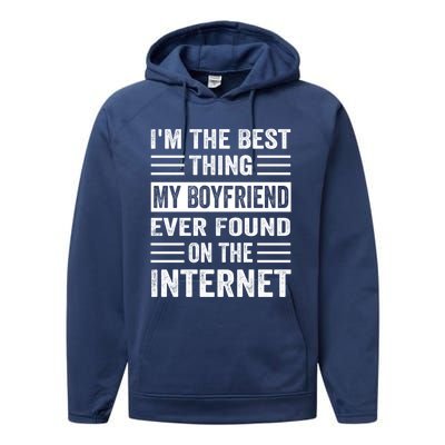 I'm The Best Thing My Friend Ever Found On The Internet Funny Gift Performance Fleece Hoodie