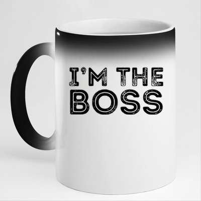 Im The Boss Fun Boss Day Gift For Manager Or CEO 11oz Black Color Changing Mug