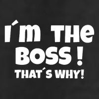 Im The Boss Thats Why 7 Panel Mesh Trucker Snapback Hat