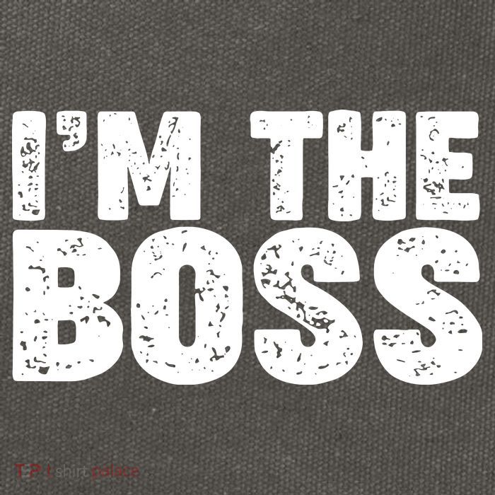 Im The Boss Cotton Canvas Backpack