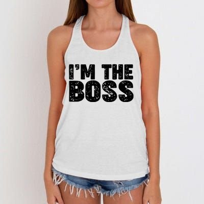 Im The Boss Women's Knotted Racerback Tank